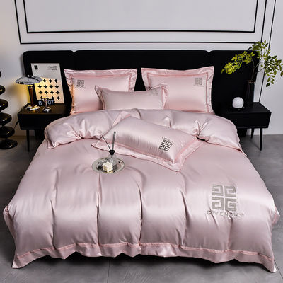100% Polyester Tencel Stickerei Bettwäsche Set 4 PCS Geschenkbox 1,5m 1,8m Bettwäsche Bettdeckel