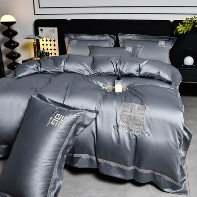 100% Polyester Tencel Stickerei Bettwäsche Set 4 PCS Geschenkbox 1,5m 1,8m Bettwäsche Bettdeckel
