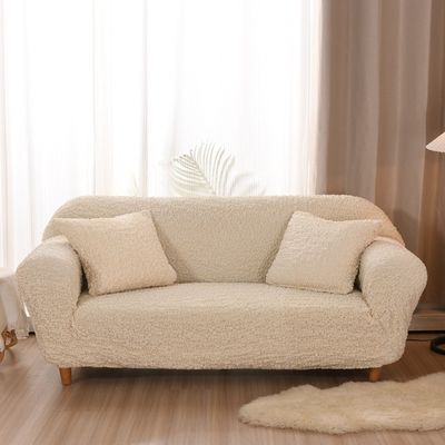 Rechteckige Lichtstil Luxus-Stil Seersucker Solidfarbe Sofa-Bedeckungen für Wohnzimmer Dekor
