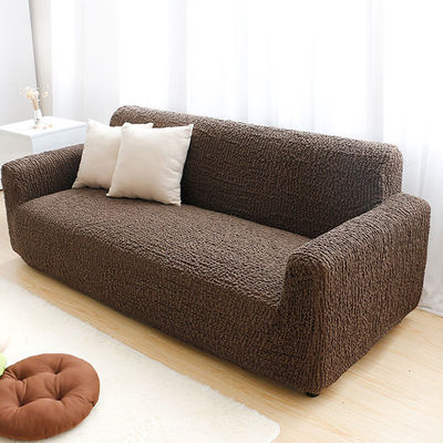 Rechteckige Lichtstil Luxus-Stil Seersucker Solidfarbe Sofa-Bedeckungen für Wohnzimmer Dekor