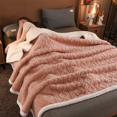 Luxus Super Dicke Jacquard Plush Fleece Übergroße Sherpa Bettdecke Werfen für Bedürfnisse