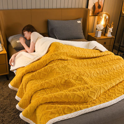 Luxus Super Dicke Jacquard Plush Fleece Übergroße Sherpa Bettdecke Werfen für Bedürfnisse