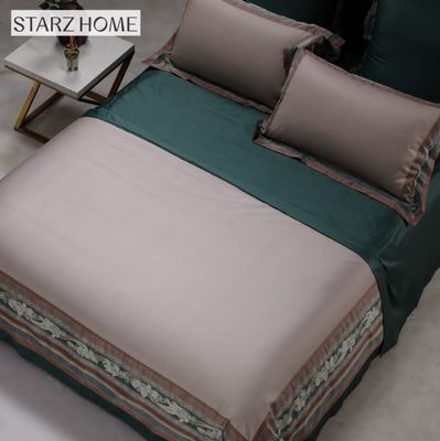 60S Blumenmuster Custom Comforter Baumwolle Bettwäsche für King Size Luxus Bettwäsche Set