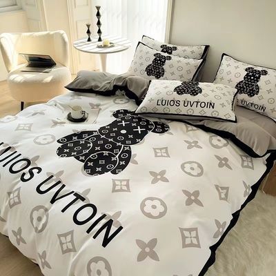 Home Hotel Krankenhaus Schule Druck Designer Weißer Bär 100% IV Polyester Bettwäsche Set