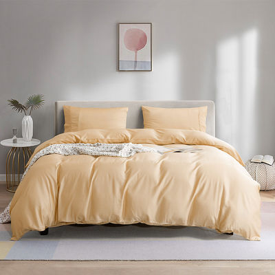 Custom 60S 300TC Solid Color Bambusfaser Bettwäsche Set mit Quilt-Abdeckung und Kissenhüllen