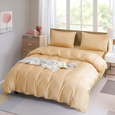 Custom 60S 300TC Solid Color Bambusfaser Bettwäsche Set mit Quilt-Abdeckung und Kissenhüllen