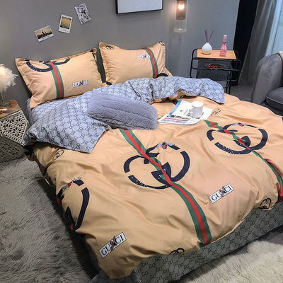 Einfache 4 Stück Karikatur Polyester Bettwäsche Set für Zwillinge Doppel Queen King Size Betten