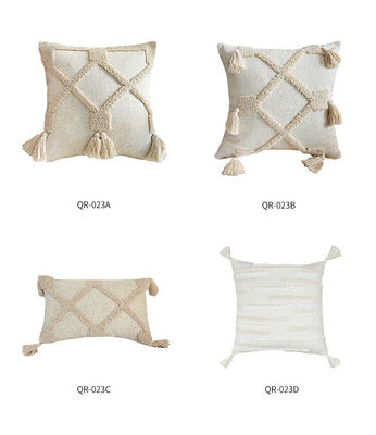 Customized Wabi-sabi Böhmischer Stil 3D Leinen Typ Schleife Samt Tassel Kissen Kissen