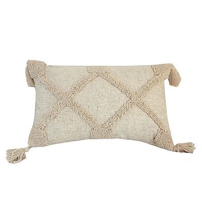 Customized Wabi-sabi Böhmischer Stil 3D Leinen Typ Schleife Samt Tassel Kissen Kissen