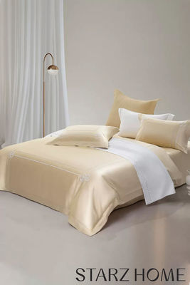 100% Baumwolle Satin-Bettwäsche Set europäischer Stil 200S Doppelsträngige lange Stapel