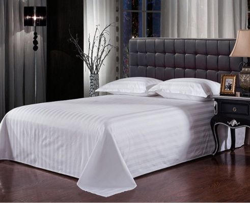 Gewebezahlen 40 Beliebte reine 100% Baumwolle Satin Bettwäsche Weiß geeignete Bettwäsche Sets