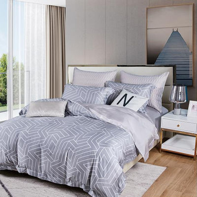100% Tencel Luxus Seidenweiche Bettwäsche Set 300TC Druckgewebe Quilt Cover Kissenhülle Sets