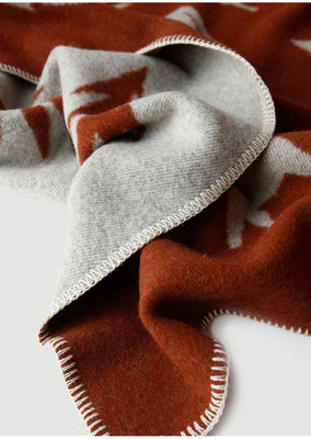 Druckte Kaschmirwolle gestrickte Jacquard-Tropfdecke für Heimreisen Sofa und Picknick