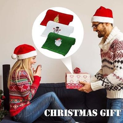 2023 Weihnachtshandtuch Geschenk Set Hypoallergene Baumwollhandtücher in Geschenkbox mit Stickerei