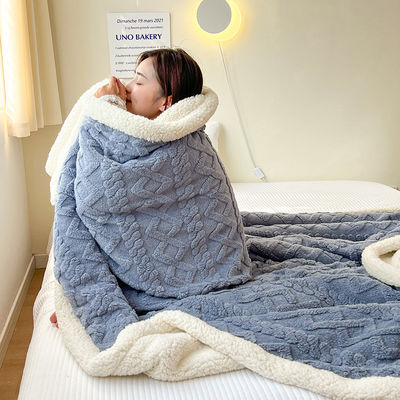 Hochzeitsgeflechtes, doppelseitiges Lämmchen, Kaschmir-Plaiddecke für die Winterwärme