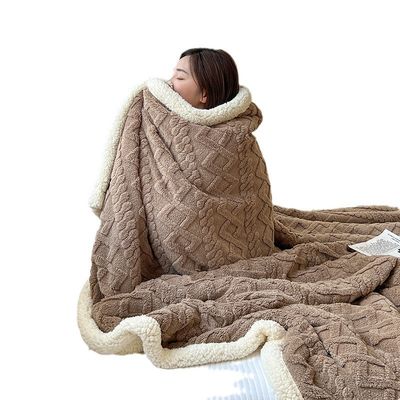 Hochzeitsgeflechtes, doppelseitiges Lämmchen, Kaschmir-Plaiddecke für die Winterwärme