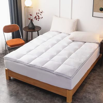Extra dickes Baumwoll- und Polyester-Matratzenpolster mit atmungsaktiver 7D-Spiralfaserfüllung
