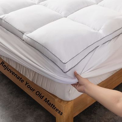 Extra dickes Baumwoll- und Polyester-Matratzenpolster mit atmungsaktiver 7D-Spiralfaserfüllung
