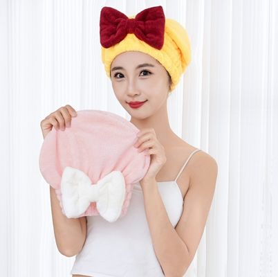 Zuhause Haare Turban Doppelschicht Mikrofaser Haare Wrap Handtuch verschiedene Farben zur Auswahl