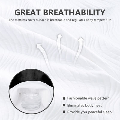 100% Polyester Stoff Weiß Dropshipping Wasserdicht 3D Luftschicht Bettwanzen Matratze