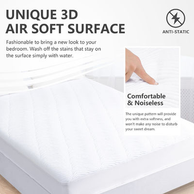 100% Polyester Stoff Weiß Dropshipping Wasserdicht 3D Luftschicht Bettwanzen Matratze
