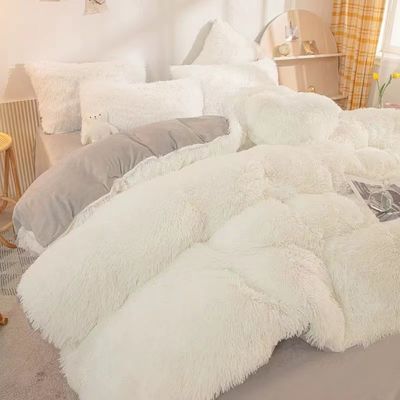 Home Hotel Queen Size Bettwäsche mit Satin-Rohr und Baumwoll-Velvet-Dücke