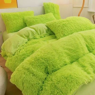 Home Hotel Queen Size Bettwäsche mit Satin-Rohr und Baumwoll-Velvet-Dücke