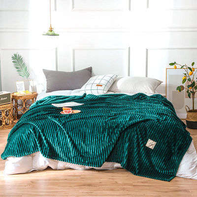 All-Season Green Coral Fleece Throw Blanket für Büro Schlafstühle Ja, maßgeschneiderte Farbe