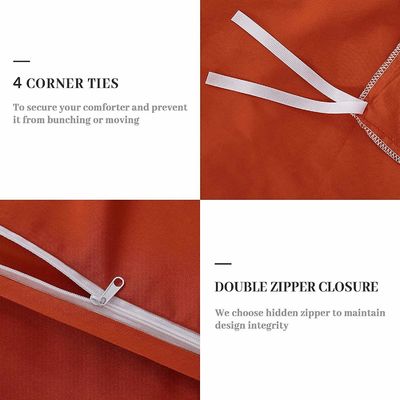 Queen Size Solid Pinch Pleat Pintuck 3-teiliges Decke mit Diamant Stickerei