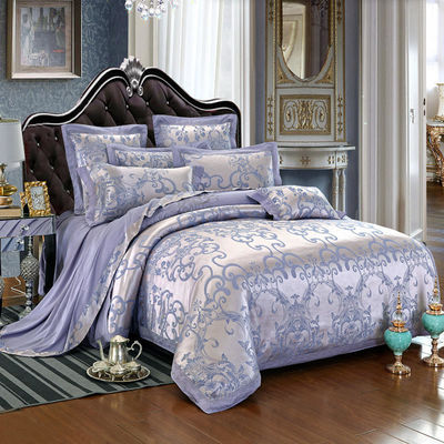 Baumwoll europäischer Stil Bettwäsche Set 3 4 6 7 Stück Satin-Blatt Kissenkoffer Decke Deckel