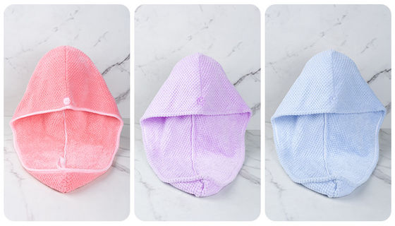 Home Custom Logo Mikrofiber Haartrocknung Handtuch Wrap Turban für schnelles Trocknen