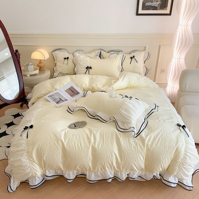 Solid Pattern King Size Designer Bettwäsche Sets Komfort Set für Zuhause und Schlafzimmer