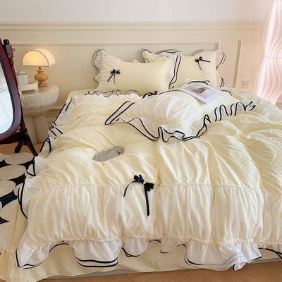 Solid Pattern King Size Designer Bettwäsche Sets Komfort Set für Zuhause und Schlafzimmer