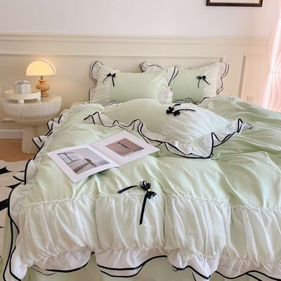 Solid Pattern King Size Designer Bettwäsche Sets Komfort Set für Zuhause und Schlafzimmer