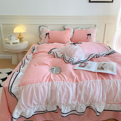 Solid Pattern King Size Designer Bettwäsche Sets Komfort Set für Zuhause und Schlafzimmer