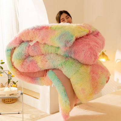 All-Season Verdickte Winterdecke mit Langhaar Mink Samt und 100% Polyester Wärme