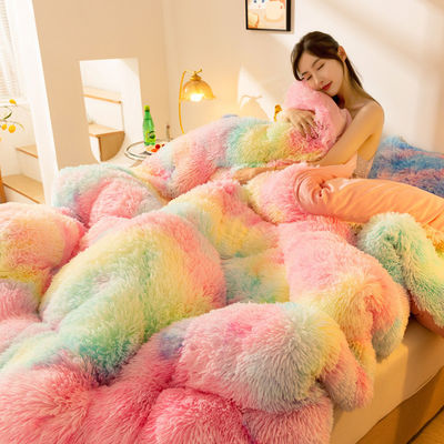 All-Season Verdickte Winterdecke mit Langhaar Mink Samt und 100% Polyester Wärme