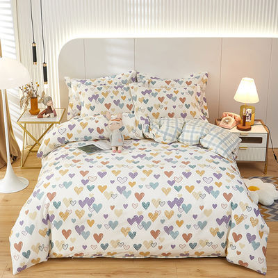 Mehrfarbige 100% Baumwolle Doppelbett Set King Size Decke für Heim Hotel