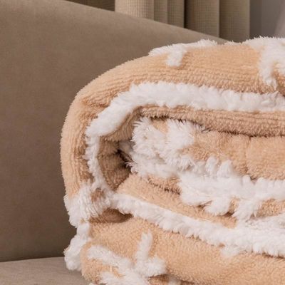 Doppelschicht dick gedruckte Decke Weihnachtsstil Korallenfleece Werfen Sherpa Plush Decke