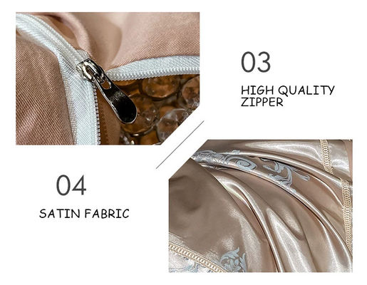 Hochzeit Jacquard Druck Luxus King Size Seiden Satin Bett Set für nachhaltigen Komfort