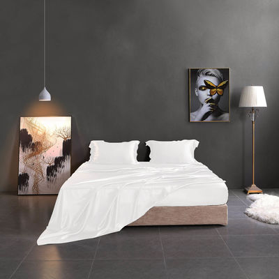 Reaktiver Druck Luxus-Seiden-Satinen-Bettwäsche Set Pure Mulberry 19 Momme Seide 4 Stück für Zuhause
