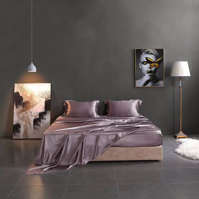 Reaktiver Druck Luxus-Seiden-Satinen-Bettwäsche Set Pure Mulberry 19 Momme Seide 4 Stück für Zuhause