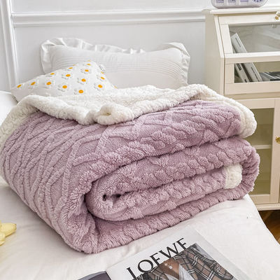 Einfache Art Polarfleece-Dekette doppelseitiges Lamm Kaschmir-Plaid für Winternächte
