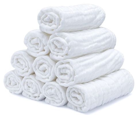 Nachhaltige 100% Baumwolle Muslin Quadrate für Unisex Baby Wiederverwendbar Muslin Gesichtsbekleidung