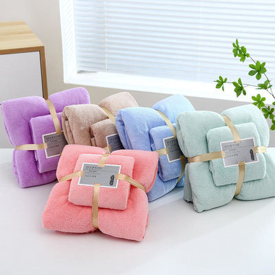 Erwachsene und Kinder Gesichtshandtuch-Sets Weich-Absorbierende Korallen-Velvet-Handtücher für alle Altersgruppen
