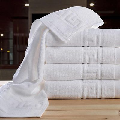 Comfort Hotel Luxus Jacquard Weiß Badetücher Set 100% Baumwolle Großes Strandhandtuch für OEM