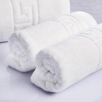 Comfort Hotel Luxus Jacquard Weiß Badetücher Set 100% Baumwolle Großes Strandhandtuch für OEM