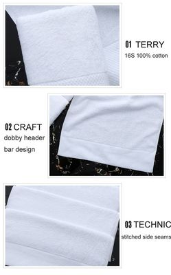 Comfort Hotel Luxus Jacquard Weiß Badetücher Set 100% Baumwolle Großes Strandhandtuch für OEM