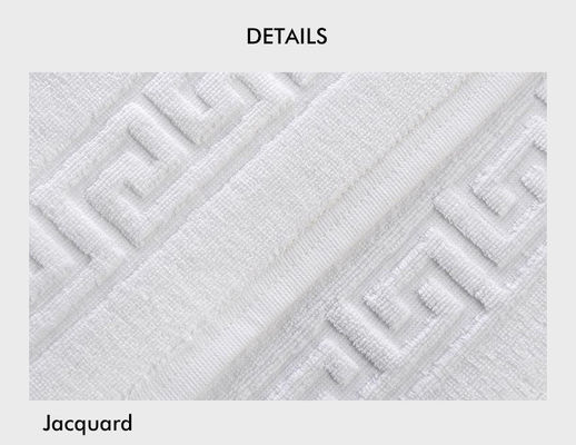 Comfort Hotel Luxus Jacquard Weiß Badetücher Set 100% Baumwolle Großes Strandhandtuch für OEM