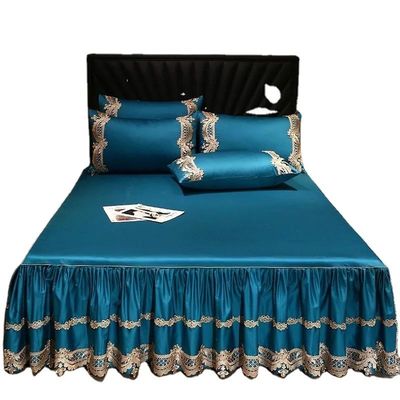 Schlafzimmer mit Stil und Komfort durch Bettröcke aus Polyester-Baumwollstoff